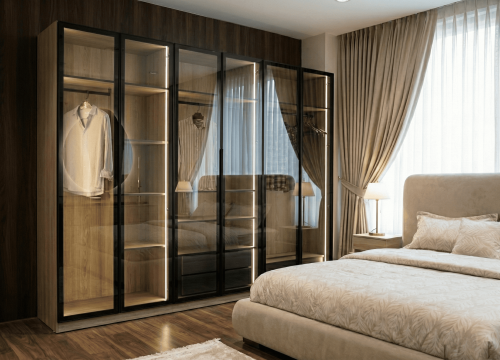 Glass wardrobe
