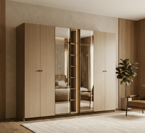 Brown wardrobe