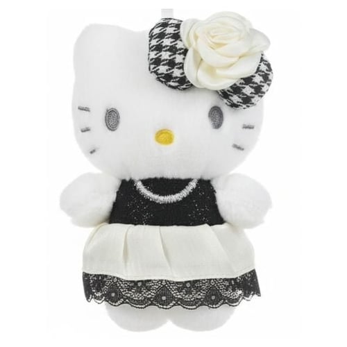 Sanrio - Hello Kitty monochrome mascot holder keyc...