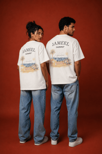 Oversized White T-Shirt - Unisex | تيشيرت أبيض بتص...