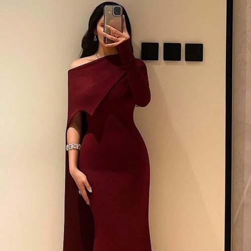 فستان عودي ناعم وأنيق