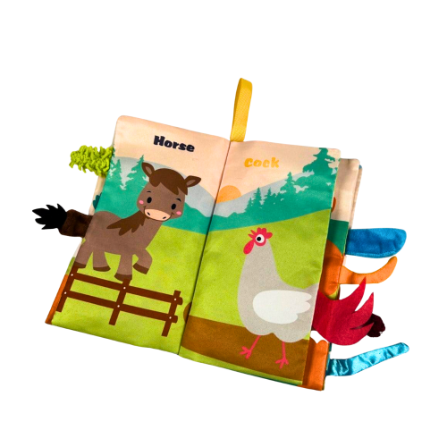 كتاب قماشي ذيول حيوانات الحديقة