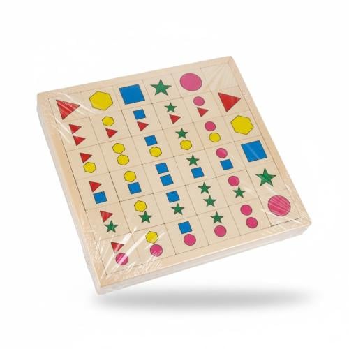 لغز مطابقة الأشكال الهندسية الخشبي