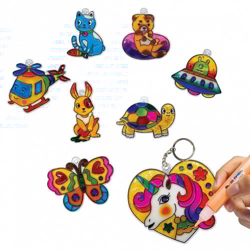 مجموعة تلوين الزجاج السحري