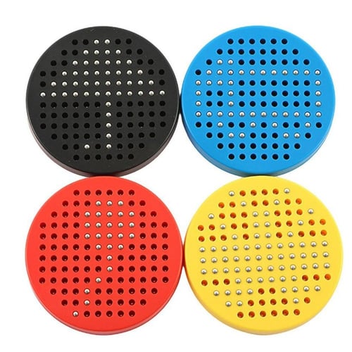 اللوح المغناطيسي للرسم والكتابة دائري لون اسود