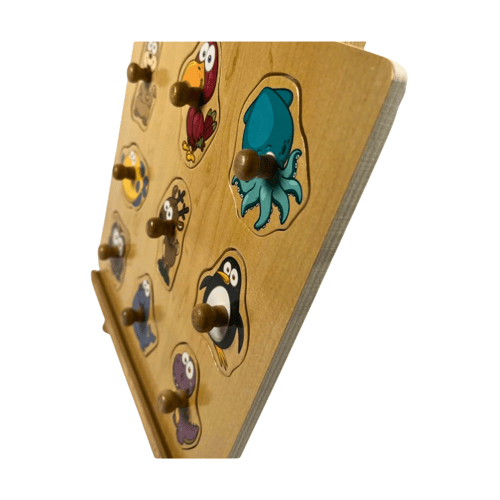 لوحة تطابق الحيوانات البرية والبحرية