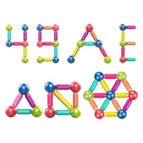 ألعاب العيدان والكرات المغناطيسية 65 قطعة