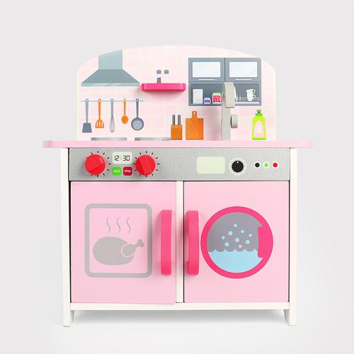 مطبخ للاطفال باللون الوردي خشبي