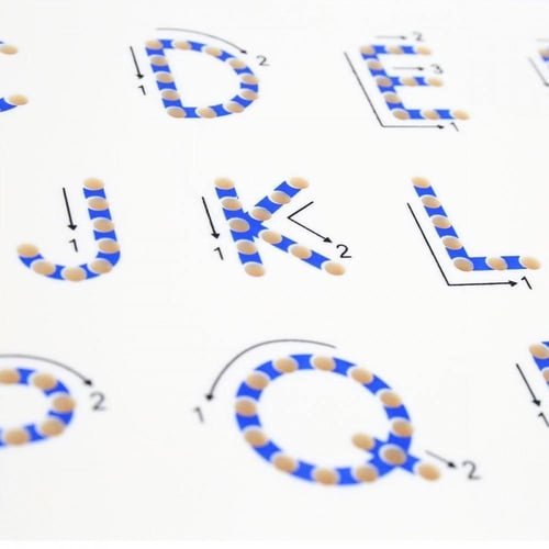 حروف صغيرة - لوح مغناطيسي - علّمني الحروف