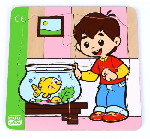 بزل العب مع سمكتي - 4 قطع