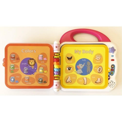 لعبة تعليمية ناطقة 108 كلمة انجليزي لون وردي مع بل...