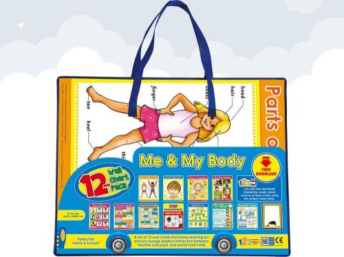 لوحات تعليمية جسمي - انجليزي من 123 ببلشينج