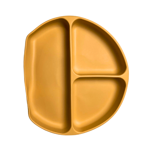 طبق سليكون للاطفال - اصفر