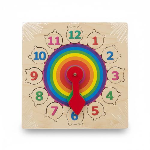 لغز الساعة الخشبي التفاعلي