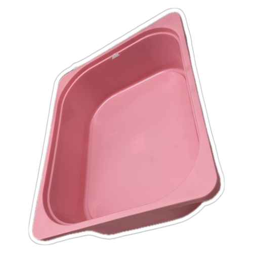 الدرج البلاستيكي الوردي