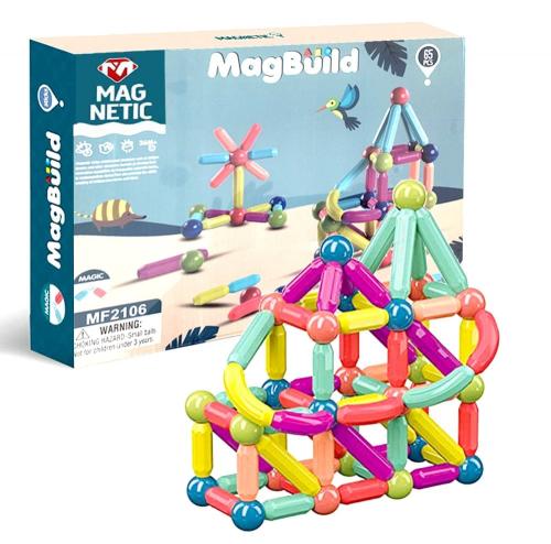 ألعاب العيدان والكرات المغناطيسية 65 قطعة