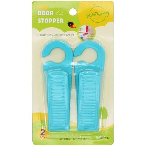 اداة ايقاف الباب ارضي - 2 قطعة - سماوي/لبني