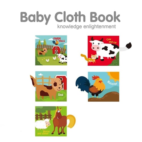 كتاب قماشي ذيول حيوانات المزرعة