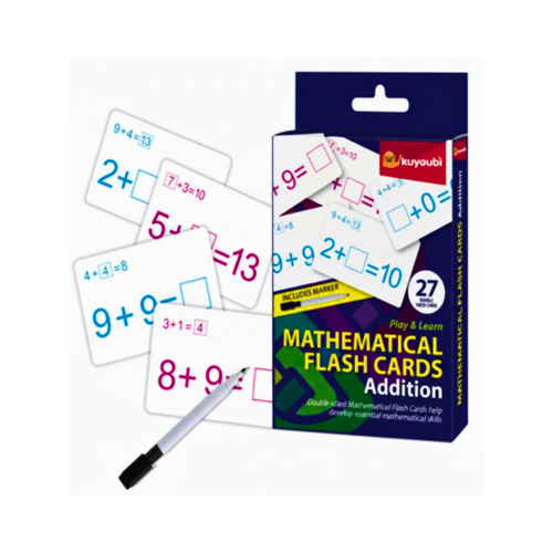 بطاقات فلاش كارد لتعلم الجمع (مع قلم)