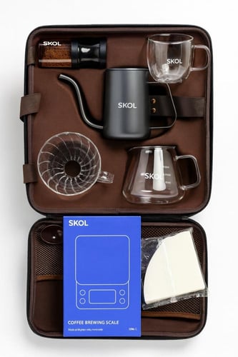 مجموعة سكول لتحضير القهوة بالتقطير ٨ قطع V02