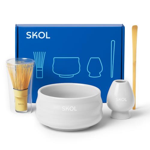 مجموعة أدوات تحضير الماتشا من سكول ٤ قطع (تأتي بأل...