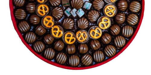 صينيه شوكلت ( 3) متنوع الحشوات مكشوف Chocolate tra...