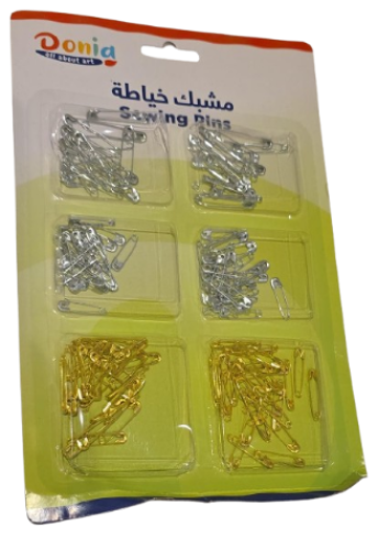 مشبك خياطة فضي -ذهبي دنيا
