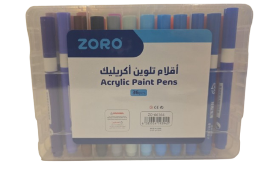 بكت أقلام تلوين اكريليك 36 حبة ZORO