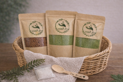 بكج اسرار الجدات (حناء عضوي +سدر عضوي+محلب حب)