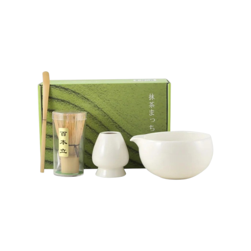 مجموعة أدوات الماتشا -أبيض- 4 قطع WH