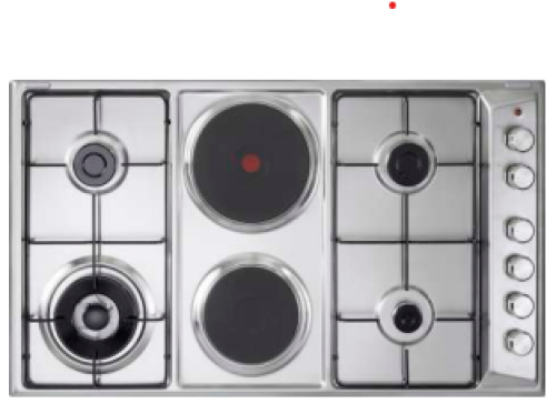 سطح بلت ان إلبا، 4 شعلة غاز + 2 شعلة كهرباء حجري،...