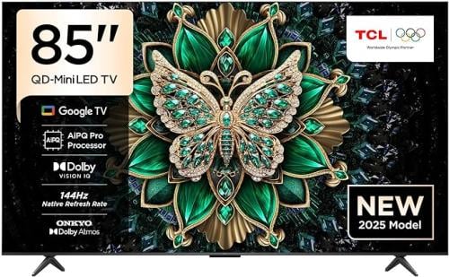 شاشة تي سي ال 85 بوصه QLED K4 جوجل تي في 144 هيرتز