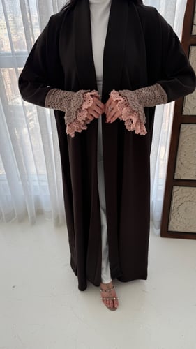 عباية كروشية بدون ظهر