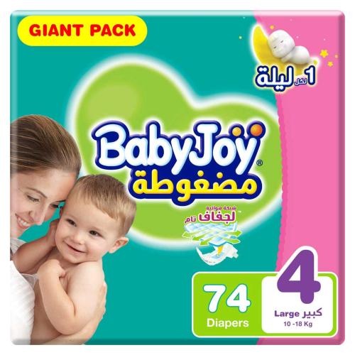 بيبي جوي حفاضات كبير عبوة العملاقة 74'ح