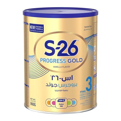 اس -26 بروجريس جولد حليب الأطفال المرحلة 3 900جم
