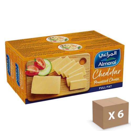 المراعي جبنة شيدر مطبوخة كامل الدسم 6*2*454جم