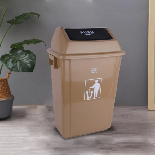 سلة مهملات المطبخ رفيعة للغاية، 40 لتر، لون بيج 10...