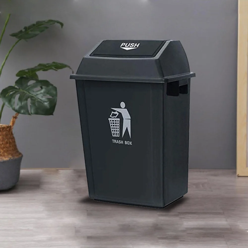 سلة مهملات المطبخ رفيعة للغاية، 20 لتر، لون رصاصي...