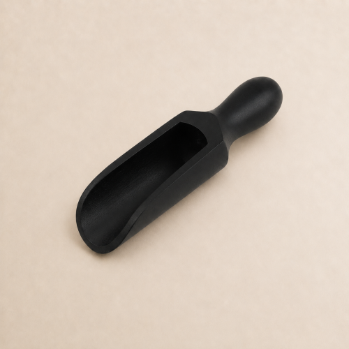 Small black bamboo spoon