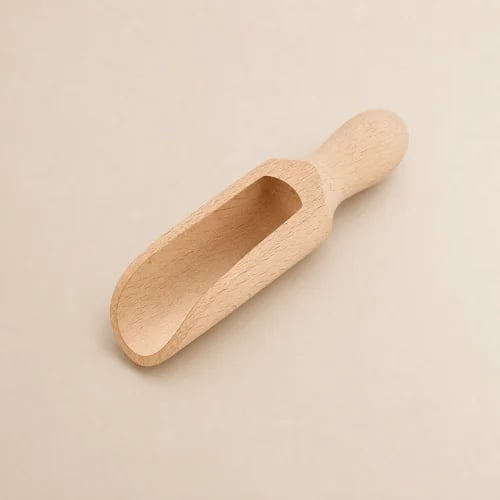 Small wooden bamboo spoon