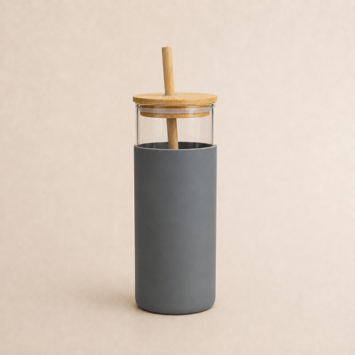 كوب زجاجي رمادي - 500ML
