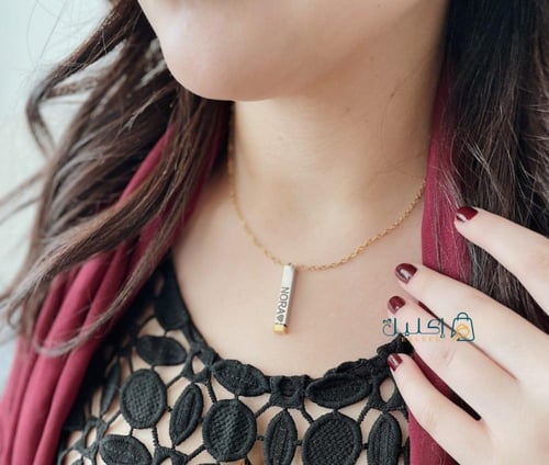 سلسال بالاسم “ذكرى” مطلي ذهب – تصميم أنيق للإهداء