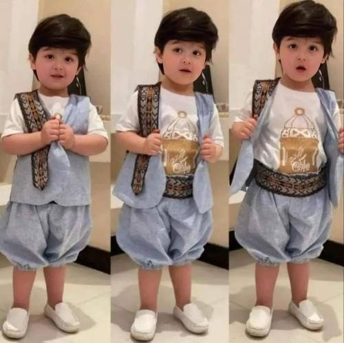 طقم رمضان للاطفال أنيق – تصميم شالكي فاخر