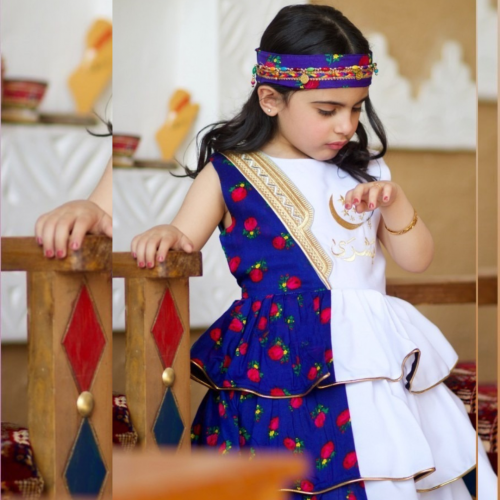 فستان رمضان بناتي بالاسم بتصميم انيق ومميز