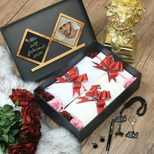 بوكس هديه رجالي مخصص بإسمه وصورته