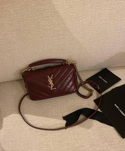 Ysl cross bag burgundy