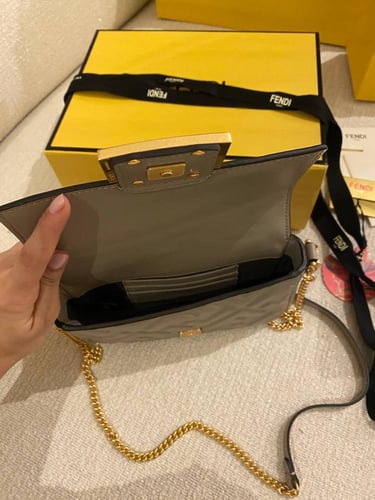 Fendi Baguette mini bag Jacquard bag with FF label...