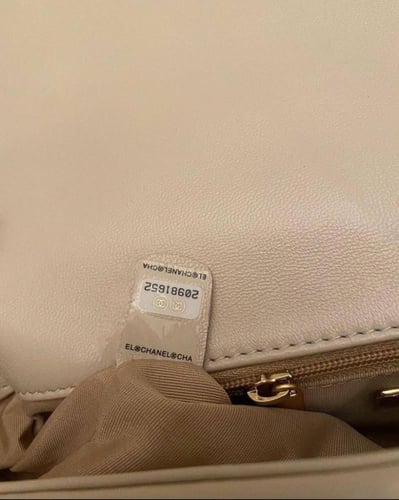 Chanel Beige Lambskin Medium Classic Double Flap S...