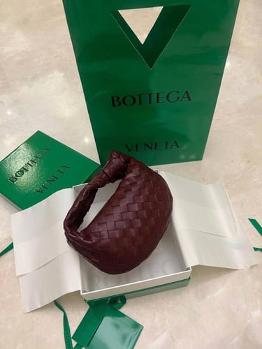 Botte Veneta red Intrecciato Leather Mini Jodie Ho...