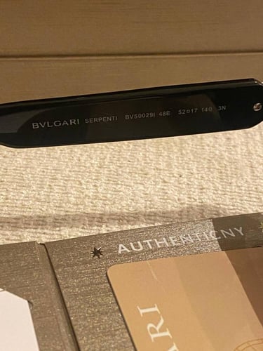 BVLGARI – Serpenti Sunglasses (Black / Gold Temple...